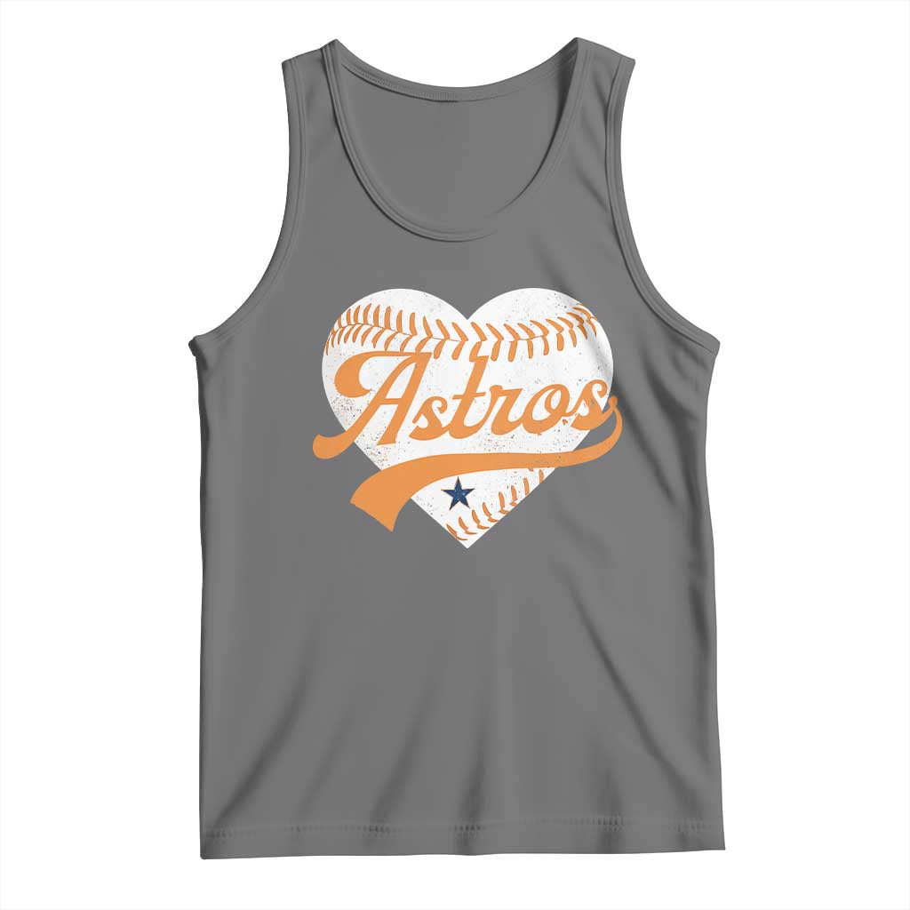 Retro Astro Script Name Tank Top Baseball Heart Vintage Sports Fans
