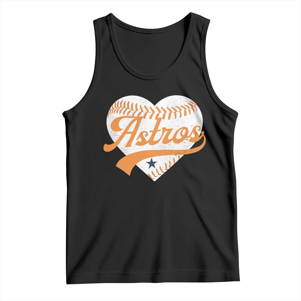 Retro Astro Script Name Tank Top Baseball Heart Vintage Sports Fans