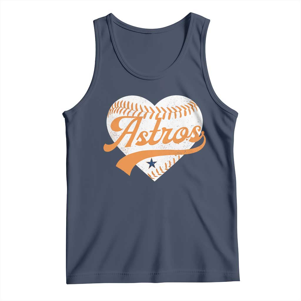 Retro Astro Script Name Tank Top Baseball Heart Vintage Sports Fans
