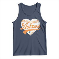 Retro Astro Script Name Tank Top Baseball Heart Vintage Sports Fans
