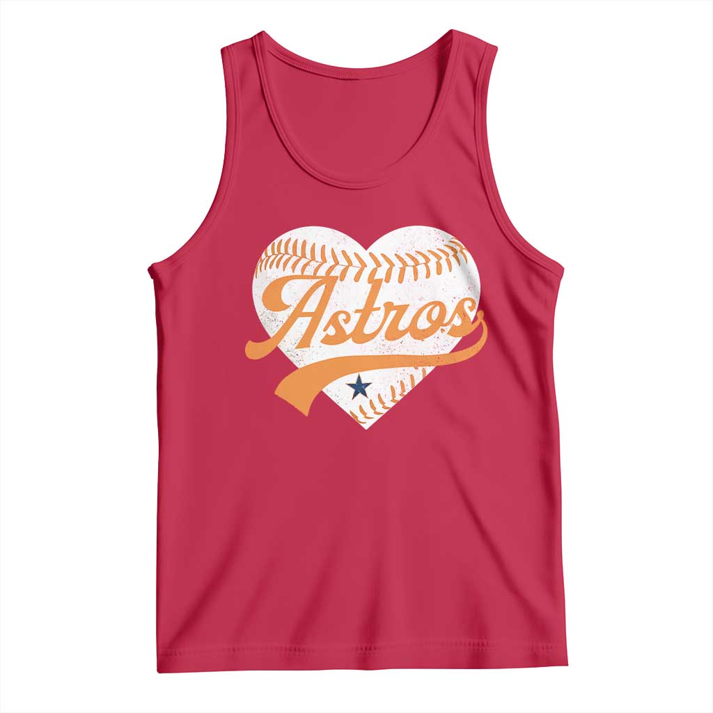 Retro Astro Script Name Tank Top Baseball Heart Vintage Sports Fans