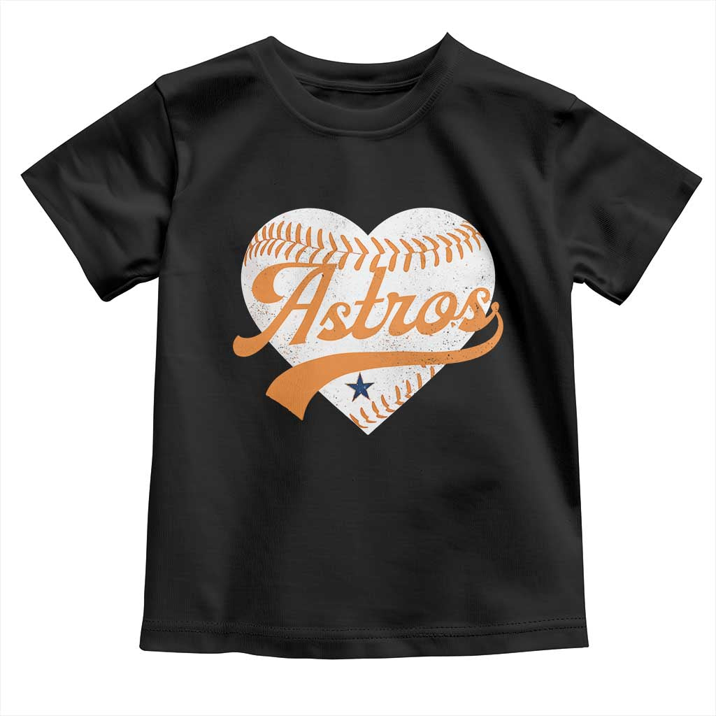 Retro Astro Script Name Toddler T Shirt Baseball Heart Vintage Sports Fans