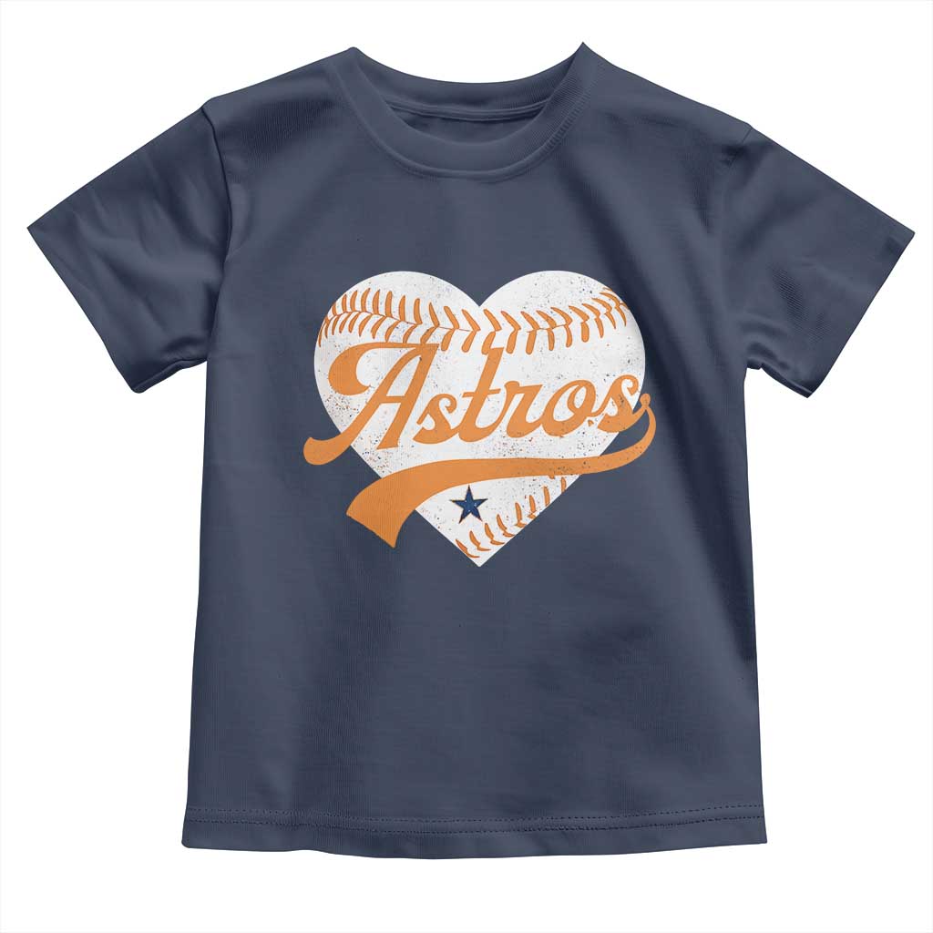 Retro Astro Script Name Toddler T Shirt Baseball Heart Vintage Sports Fans