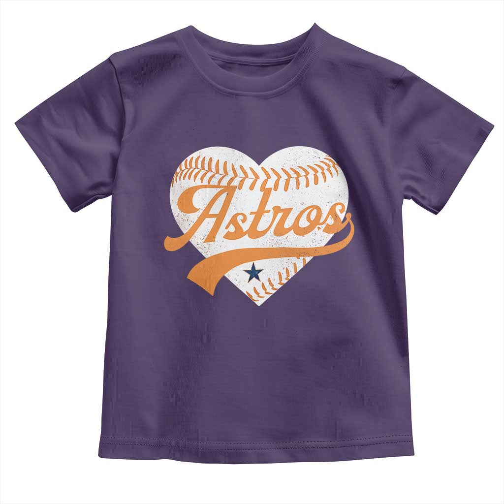 Retro Astro Script Name Toddler T Shirt Baseball Heart Vintage Sports Fans