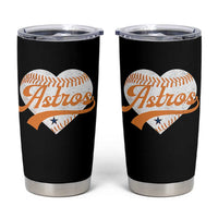 Retro Astro Script Name Tumbler Cup Baseball Heart Vintage Sports Fans