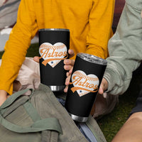 Retro Astro Script Name Tumbler Cup Baseball Heart Vintage Sports Fans