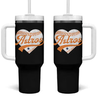 Retro Astro Script Name Tumbler With Handle Baseball Heart Vintage Sports Fans
