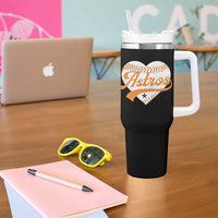 Retro Astro Script Name Tumbler With Handle Baseball Heart Vintage Sports Fans
