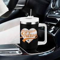 Retro Astro Script Name Tumbler With Handle Baseball Heart Vintage Sports Fans