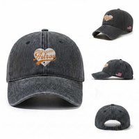 Retro Astro Script Name Washed Cotton Baseball Cap Baseball Heart Vintage Sports Fans