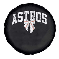 Retro Astro Varsity Name Spare Tire Cover Baseball Coquette Bow