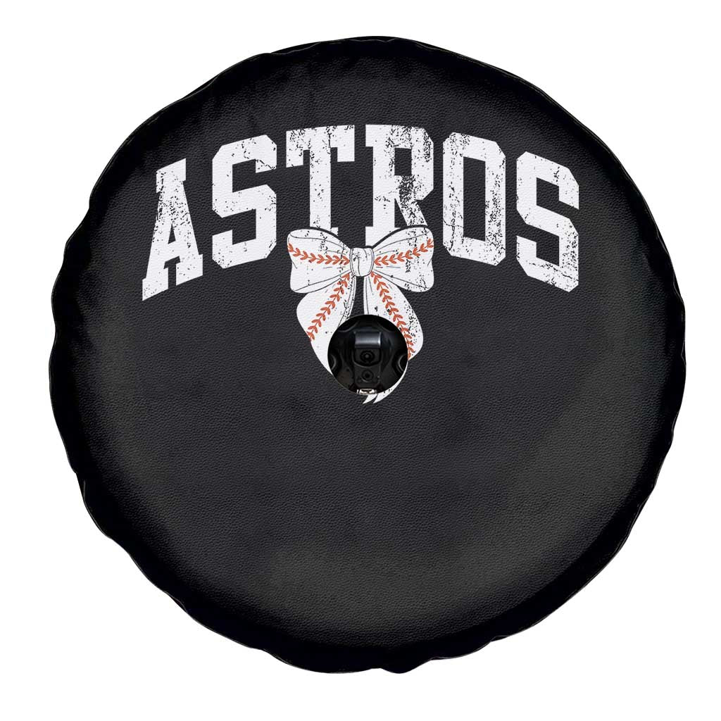 Retro Astro Varsity Name Spare Tire Cover Baseball Coquette Bow
