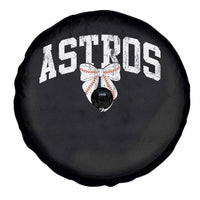 Retro Astro Varsity Name Spare Tire Cover Baseball Coquette Bow