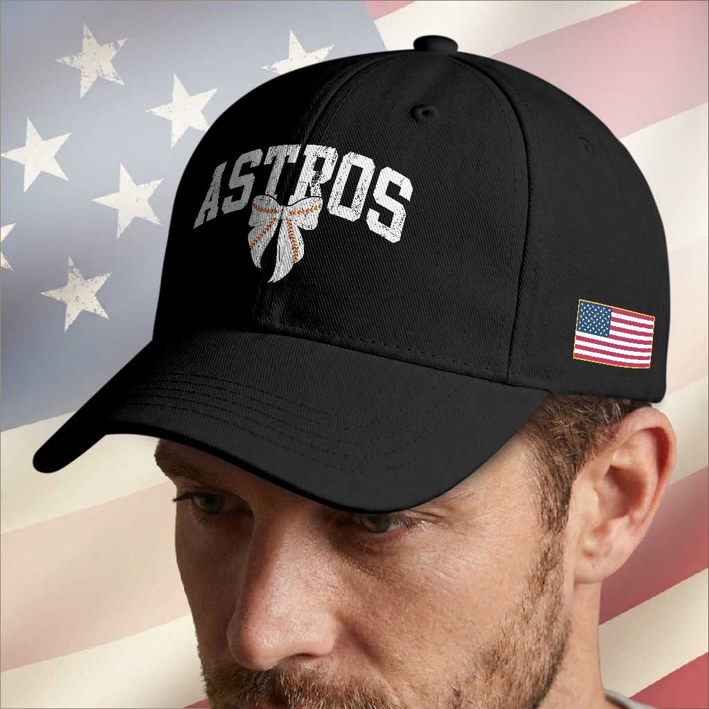 Retro Astro Varsity Name Baseball Cap Baseball Coquette Bow