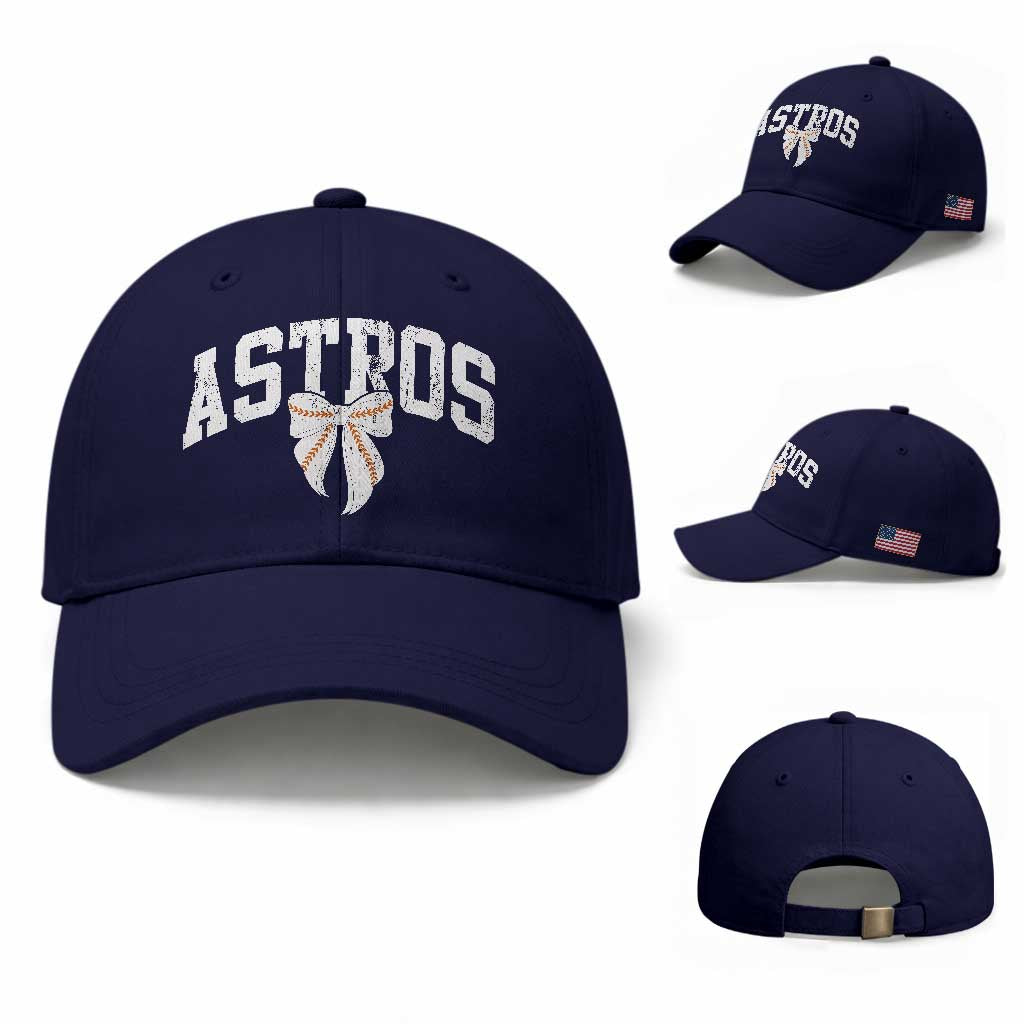 Retro Astro Varsity Name Baseball Cap Baseball Coquette Bow