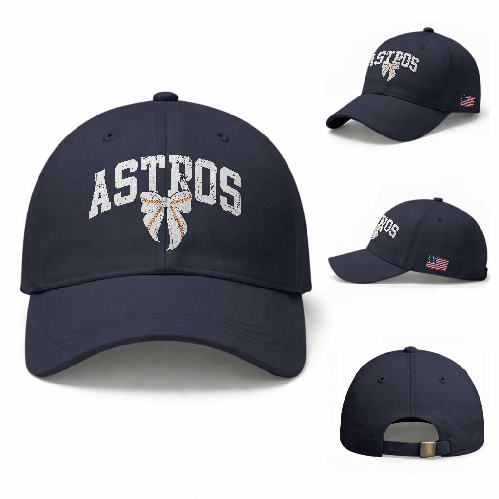 Retro Astro Varsity Name Baseball Cap Baseball Coquette Bow