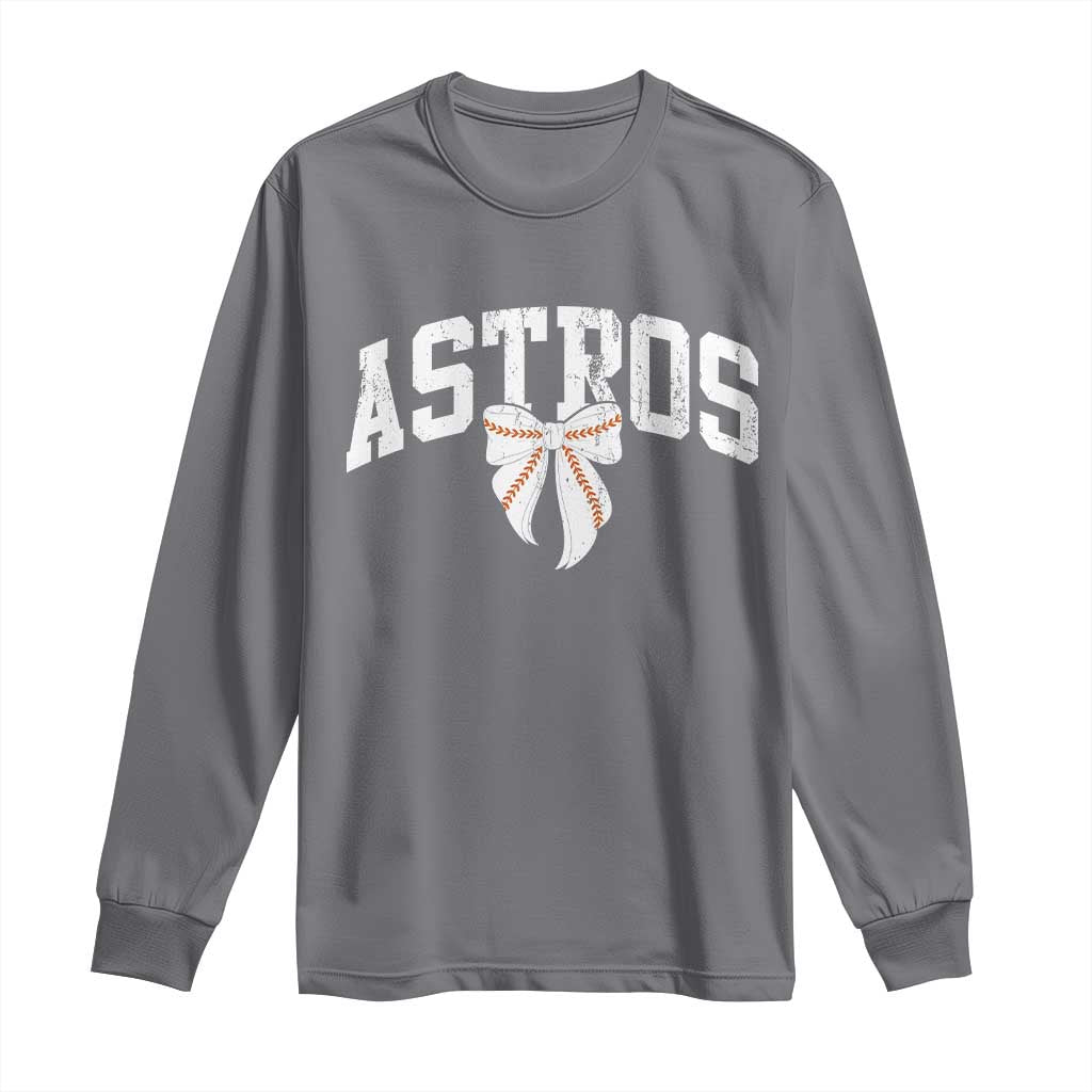 Retro Astro Varsity Name Long Sleeve Shirt Baseball Coquette Bow