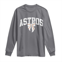 Retro Astro Varsity Name Long Sleeve Shirt Baseball Coquette Bow