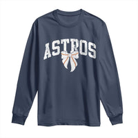 Retro Astro Varsity Name Long Sleeve Shirt Baseball Coquette Bow