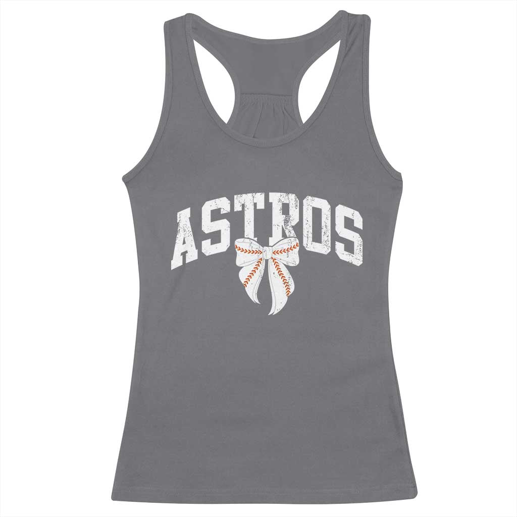 Retro Astro Varsity Name Racerback Tank Top Baseball Coquette Bow