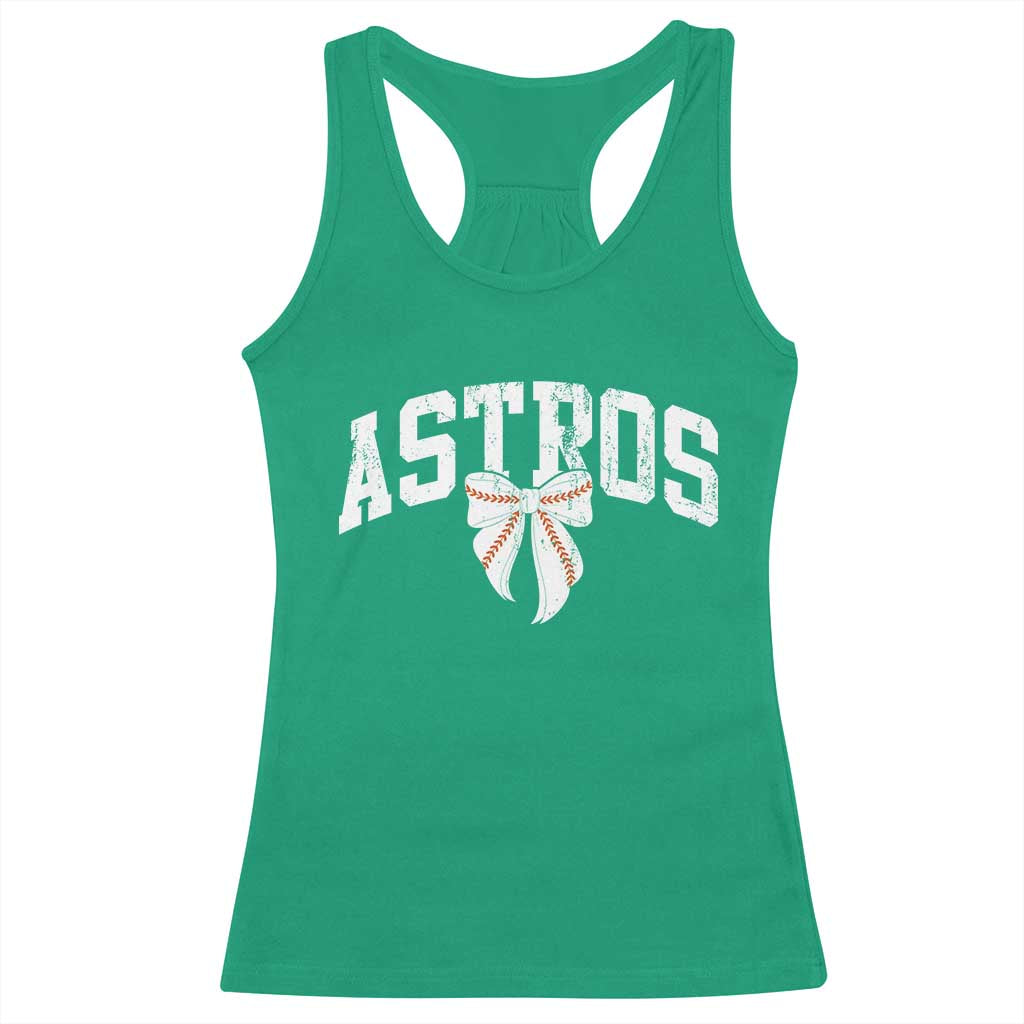 Retro Astro Varsity Name Racerback Tank Top Baseball Coquette Bow