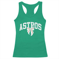 Retro Astro Varsity Name Racerback Tank Top Baseball Coquette Bow