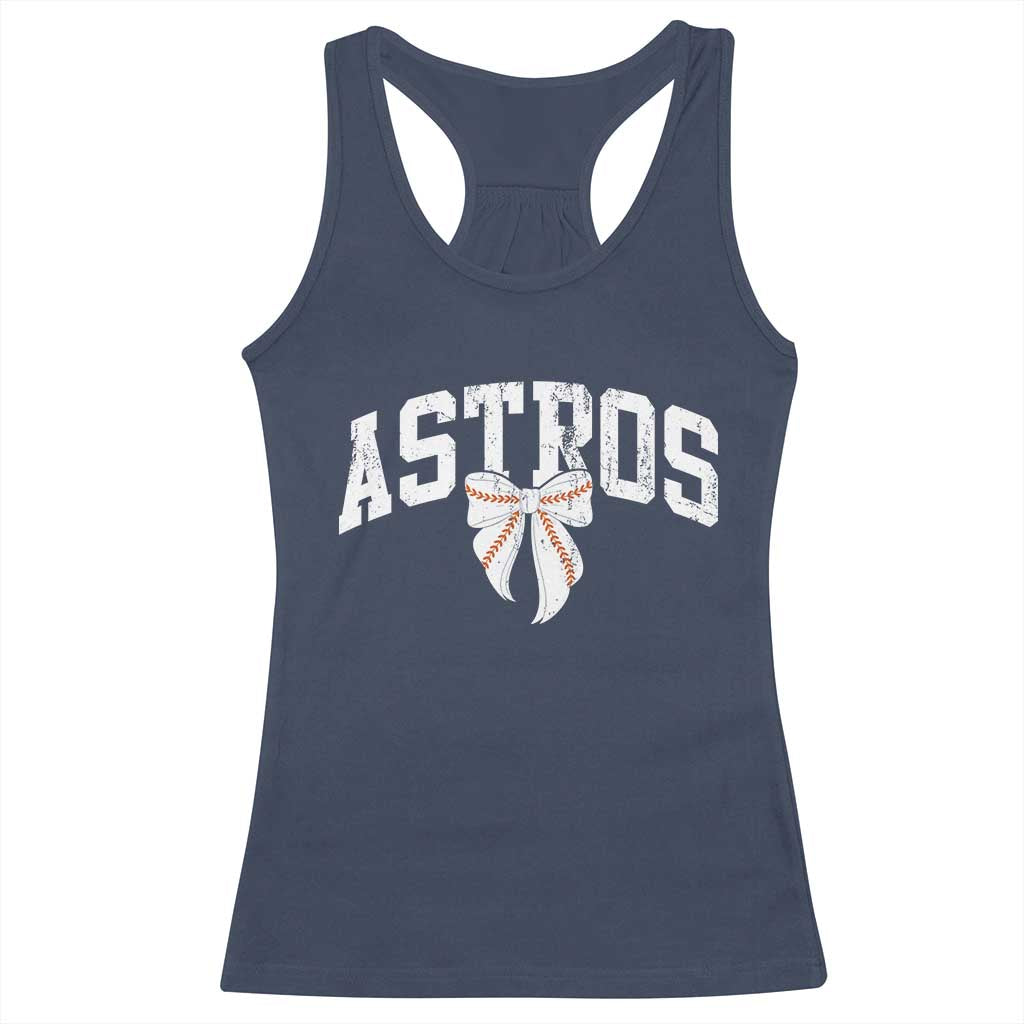 Retro Astro Varsity Name Racerback Tank Top Baseball Coquette Bow