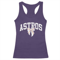 Retro Astro Varsity Name Racerback Tank Top Baseball Coquette Bow