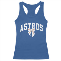 Retro Astro Varsity Name Racerback Tank Top Baseball Coquette Bow