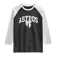 Retro Astro Varsity Name Raglan Shirt Baseball Coquette Bow