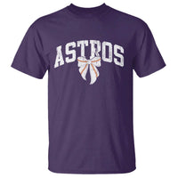 Retro Astro Varsity Name T Shirt Baseball Coquette Bow