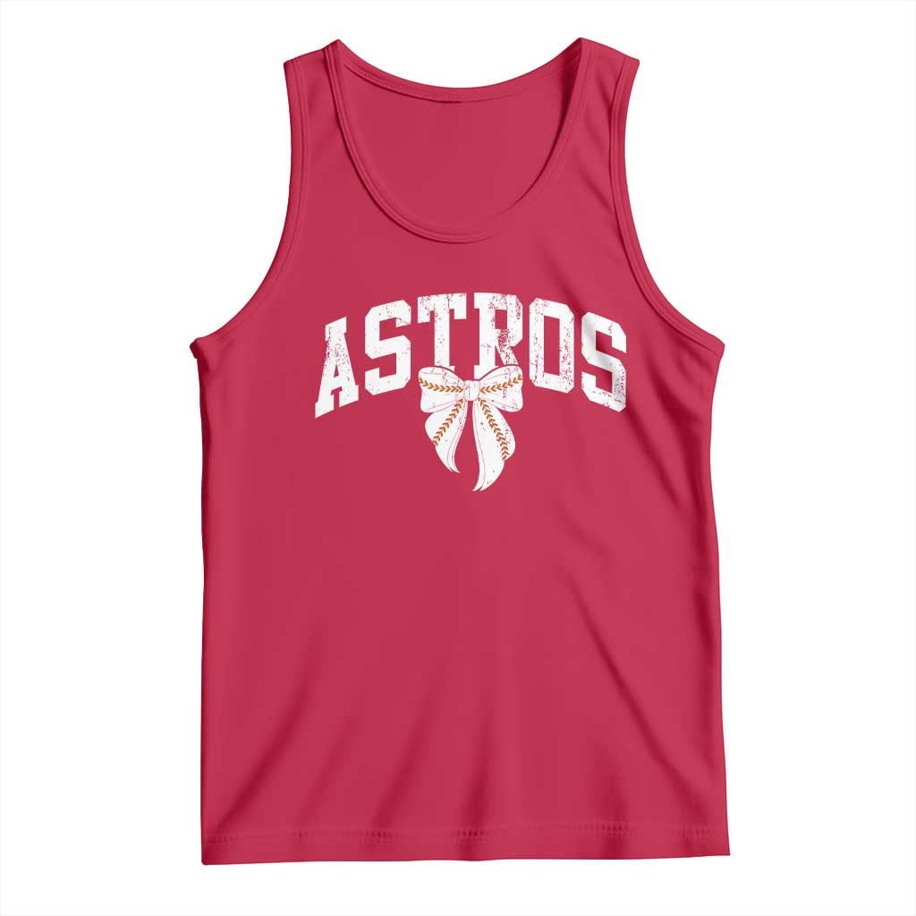 Retro Astro Varsity Name Tank Top Baseball Coquette Bow