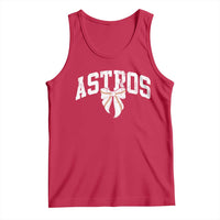 Retro Astro Varsity Name Tank Top Baseball Coquette Bow