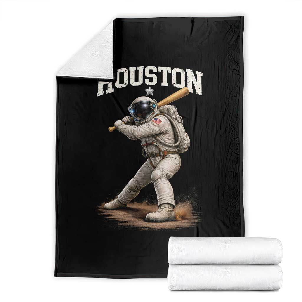 Houston Astronaut Baseball Player Throw Blanket Clutch City