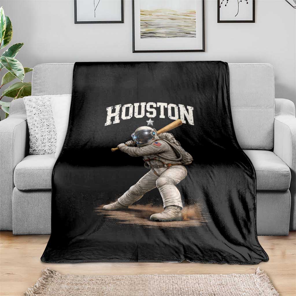 Houston Astronaut Baseball Player Throw Blanket Clutch City
