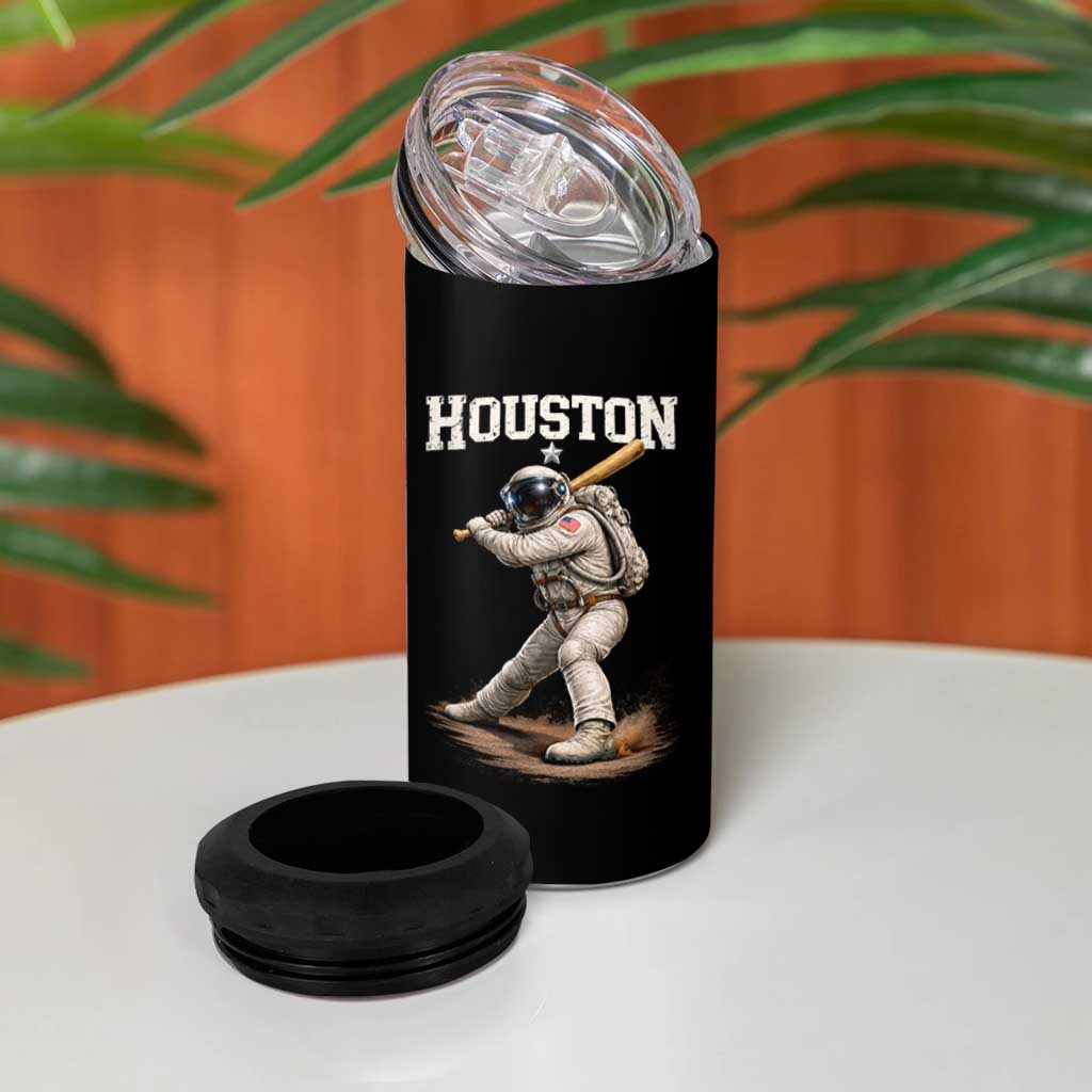 Houston Astronaut Baseball Player 4 in 1 Can Cooler Tumbler Clutch City