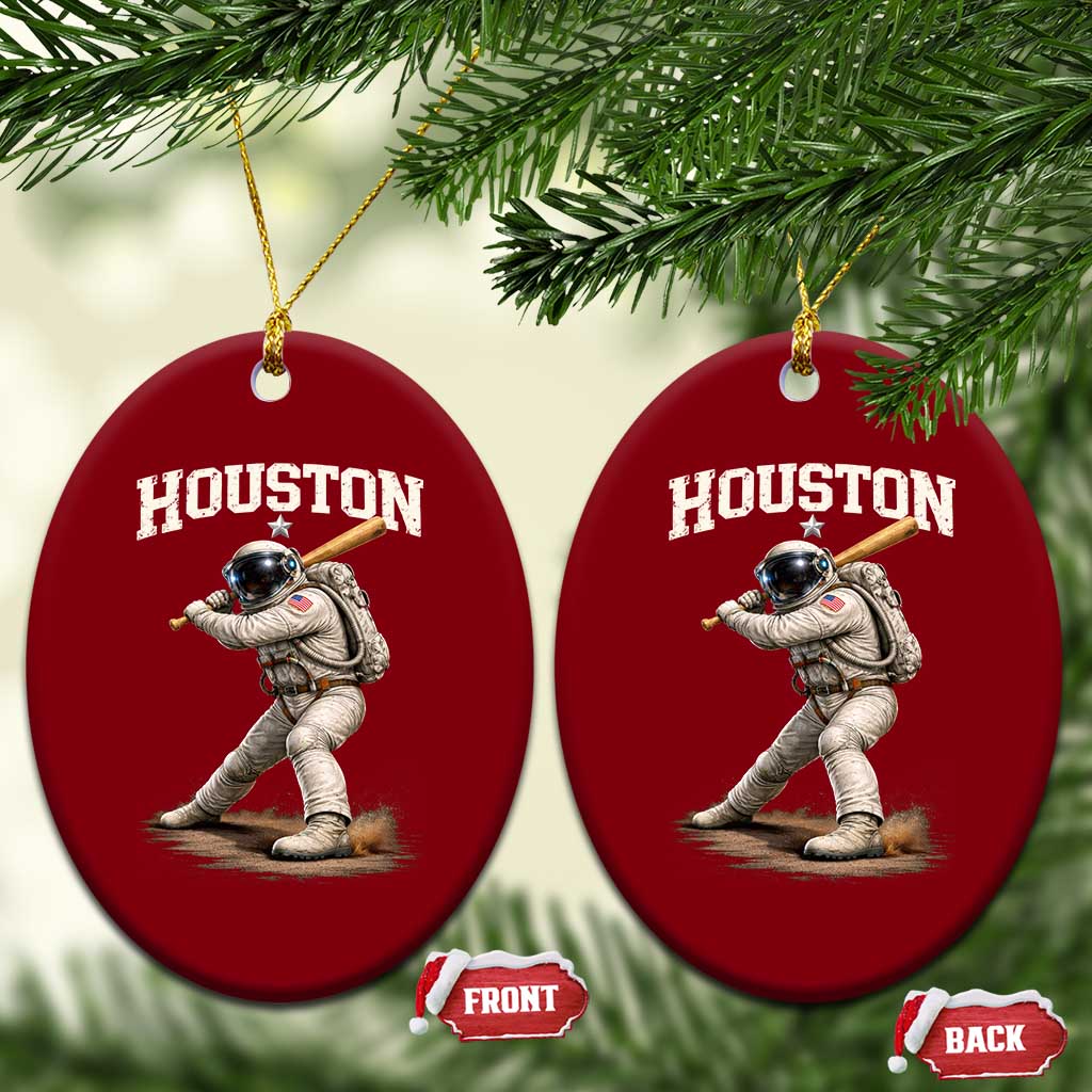 Houston Astronaut Baseball Player Ceramic Ornament Clutch City