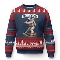 Houston Astronaut Baseball Player Ugly Christmas Sweater Clutch City