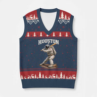Houston Astronaut Baseball Player V-Neck Knit Sweater Vest Clutch City