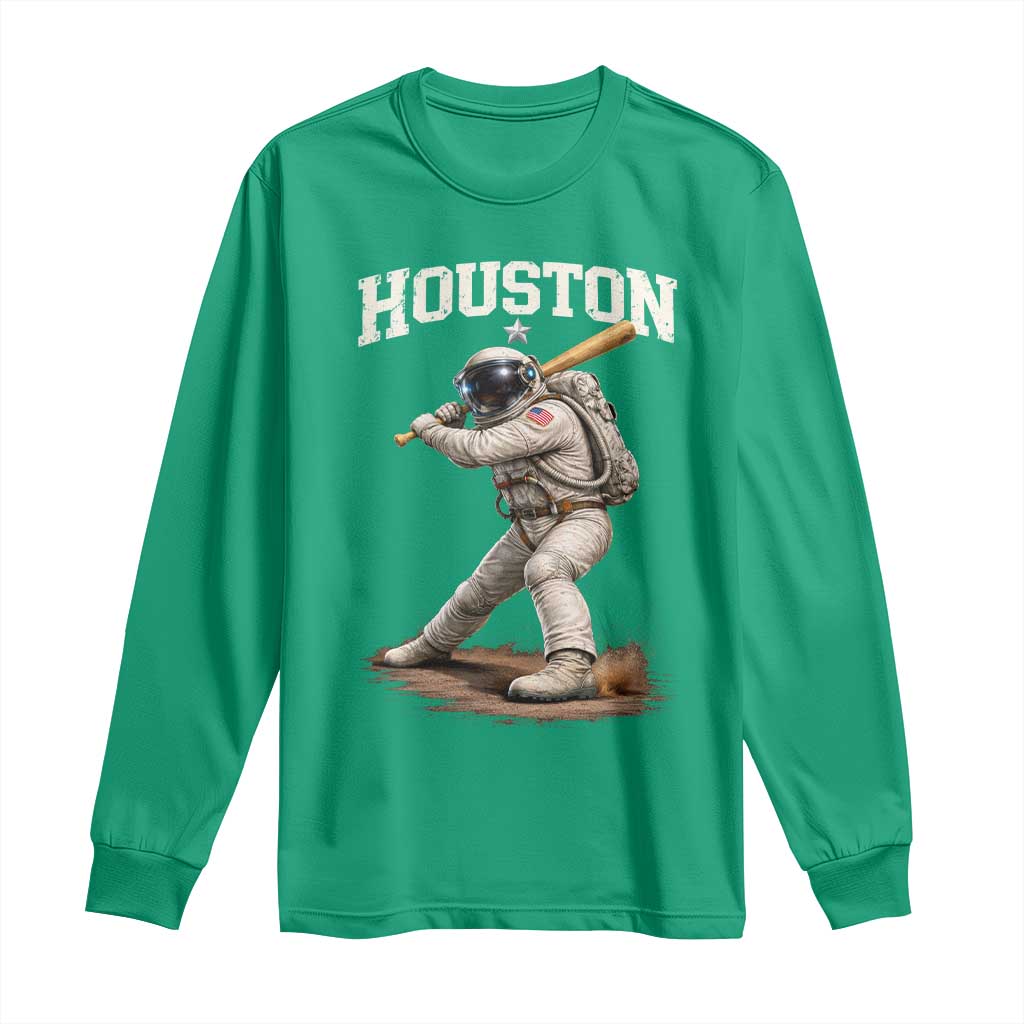 Houston Astronaut Baseball Player Long Sleeve Shirt Clutch City