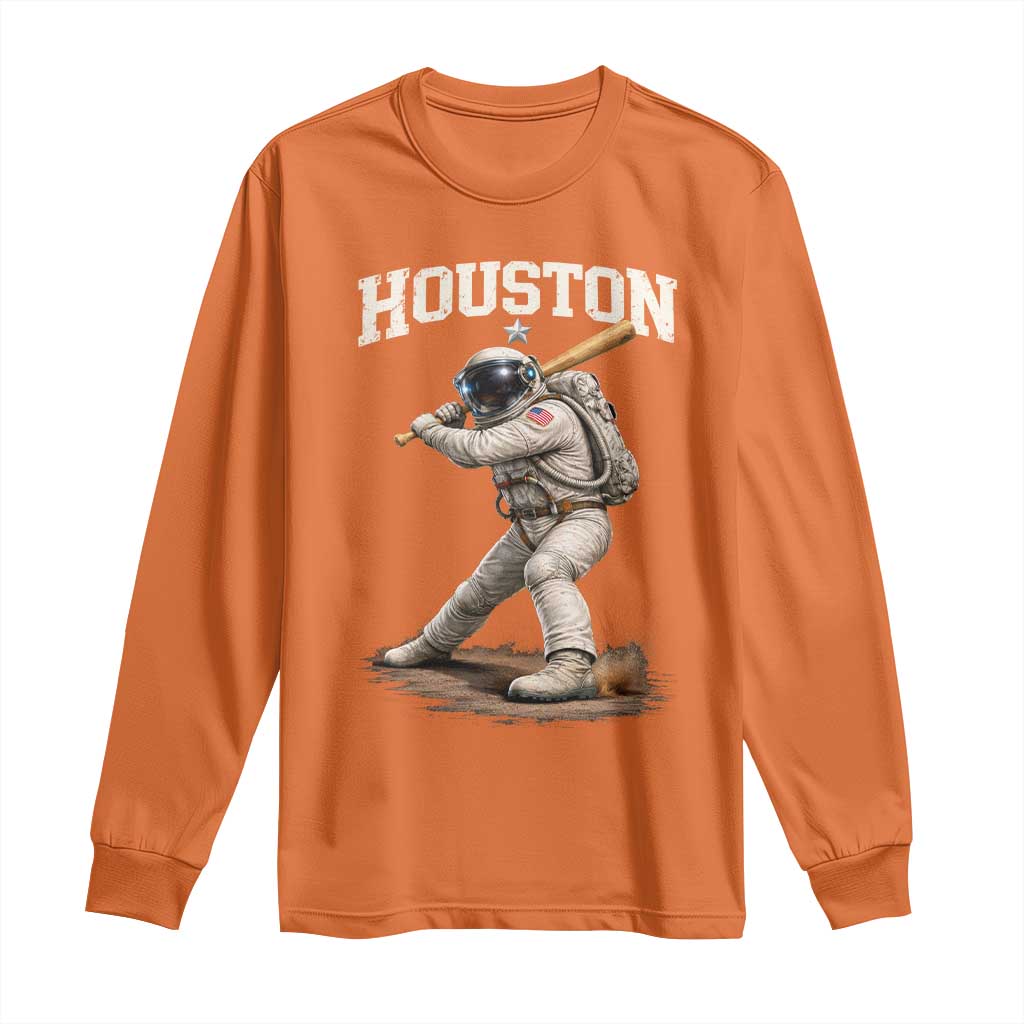 Houston Astronaut Baseball Player Long Sleeve Shirt Clutch City