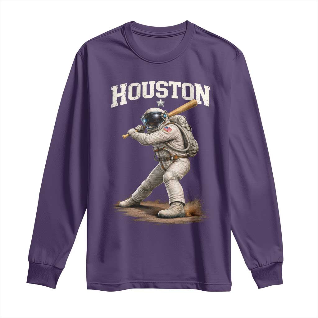 Houston Astronaut Baseball Player Long Sleeve Shirt Clutch City