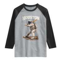 Houston Astronaut Baseball Player Raglan Shirt Clutch City