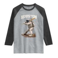 Houston Astronaut Baseball Player Raglan Shirt Clutch City