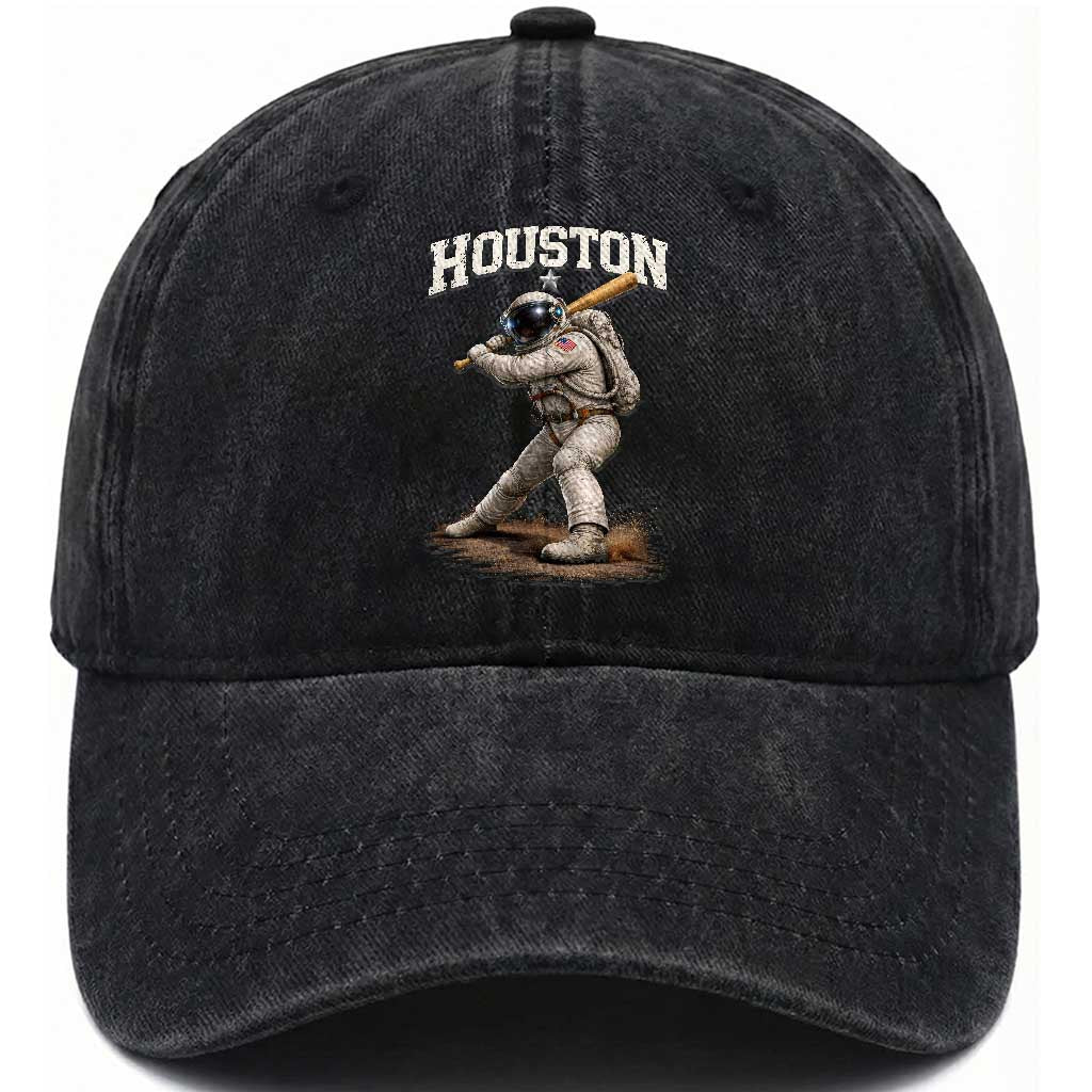 Houston Astronaut Baseball Player Washed Cotton Baseball Cap Clutch City