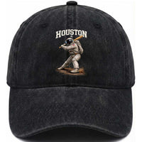 Houston Astronaut Baseball Player Washed Cotton Baseball Cap Clutch City