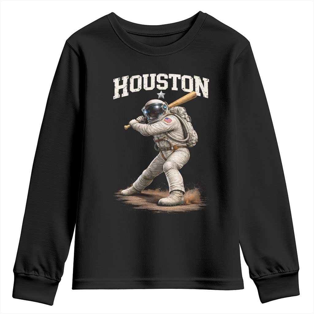 Houston Astronaut Baseball Player Youth Sweatshirt Clutch City
