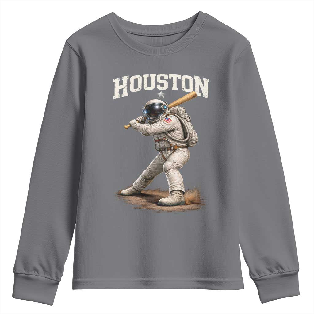 Houston Astronaut Baseball Player Youth Sweatshirt Clutch City