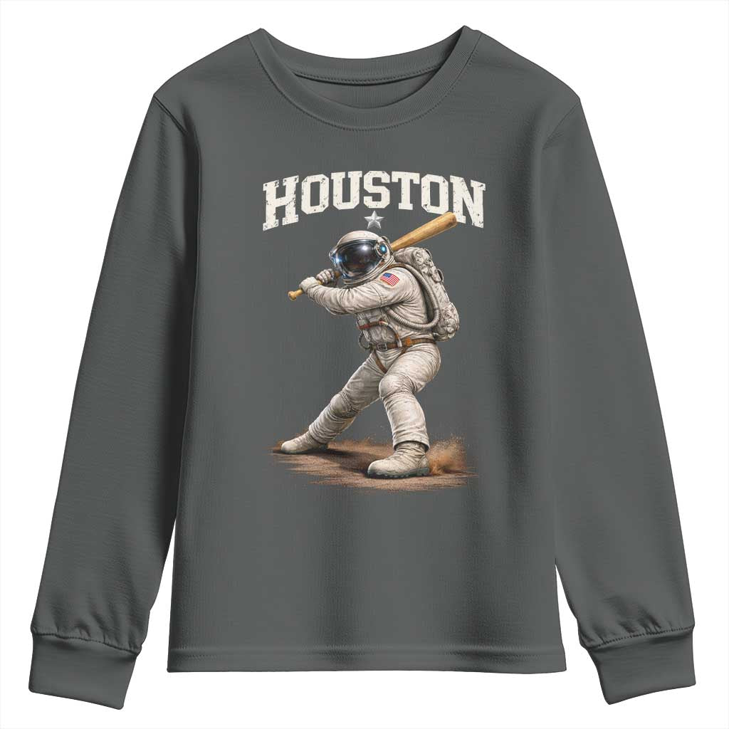 Houston Astronaut Baseball Player Youth Sweatshirt Clutch City