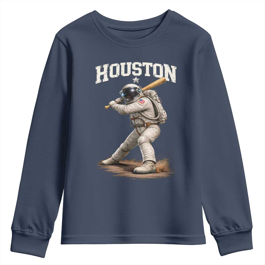 Houston Astronaut Baseball Player Youth Sweatshirt Clutch City